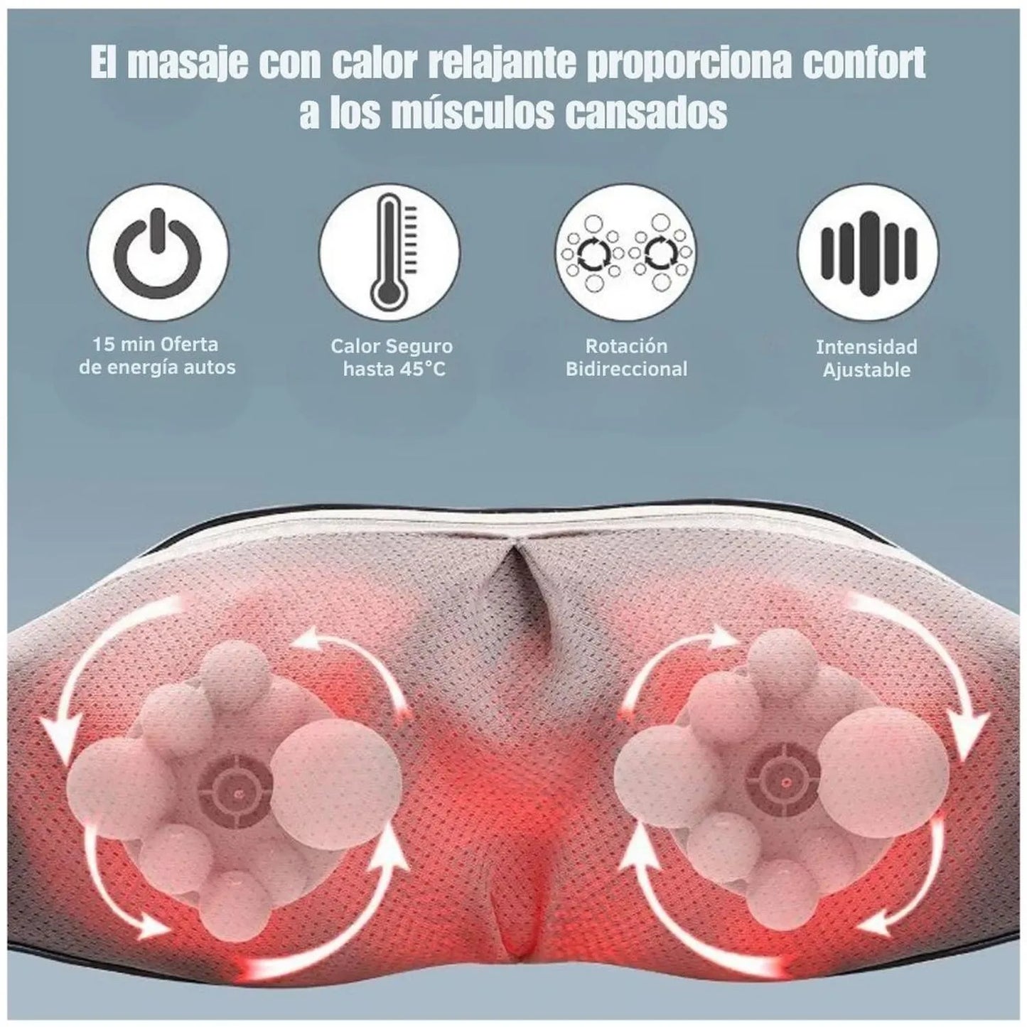 RelaxMax 8D - Masajeador eléctrico multifuncional