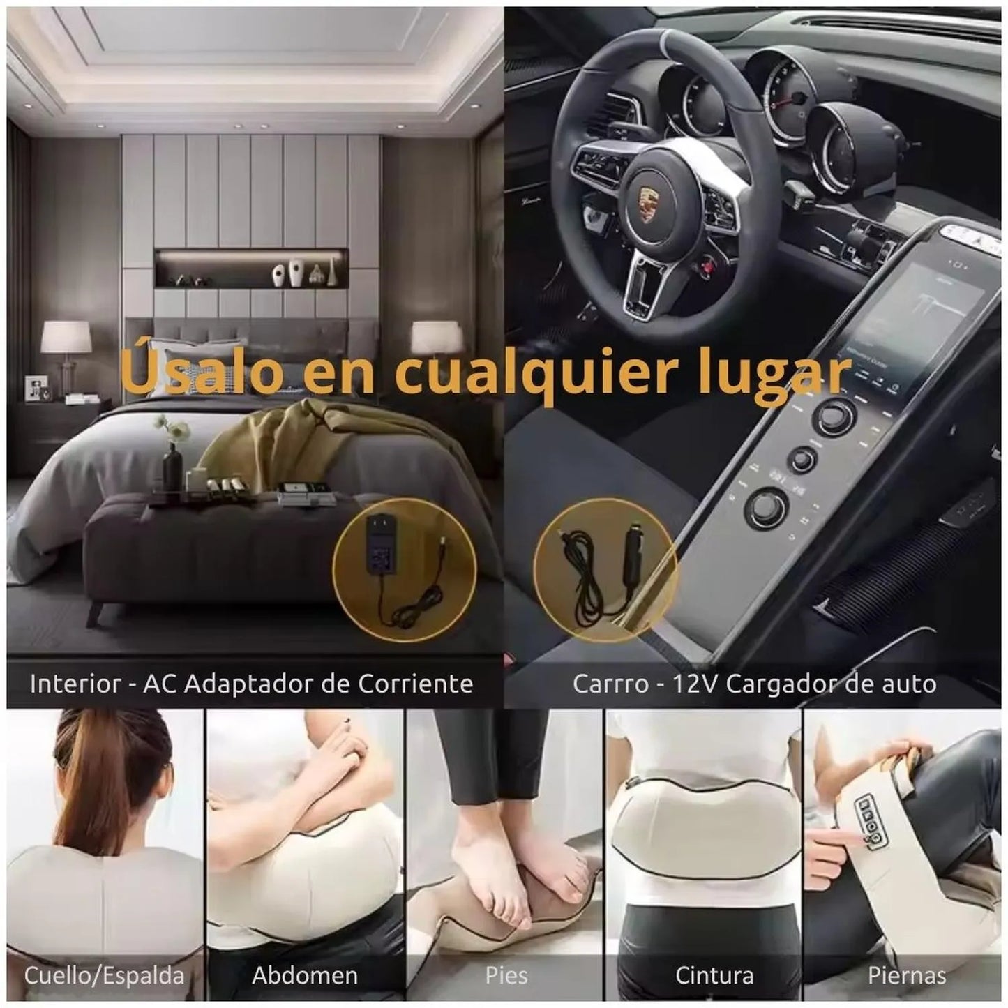 RelaxMax 8D - Masajeador eléctrico multifuncional