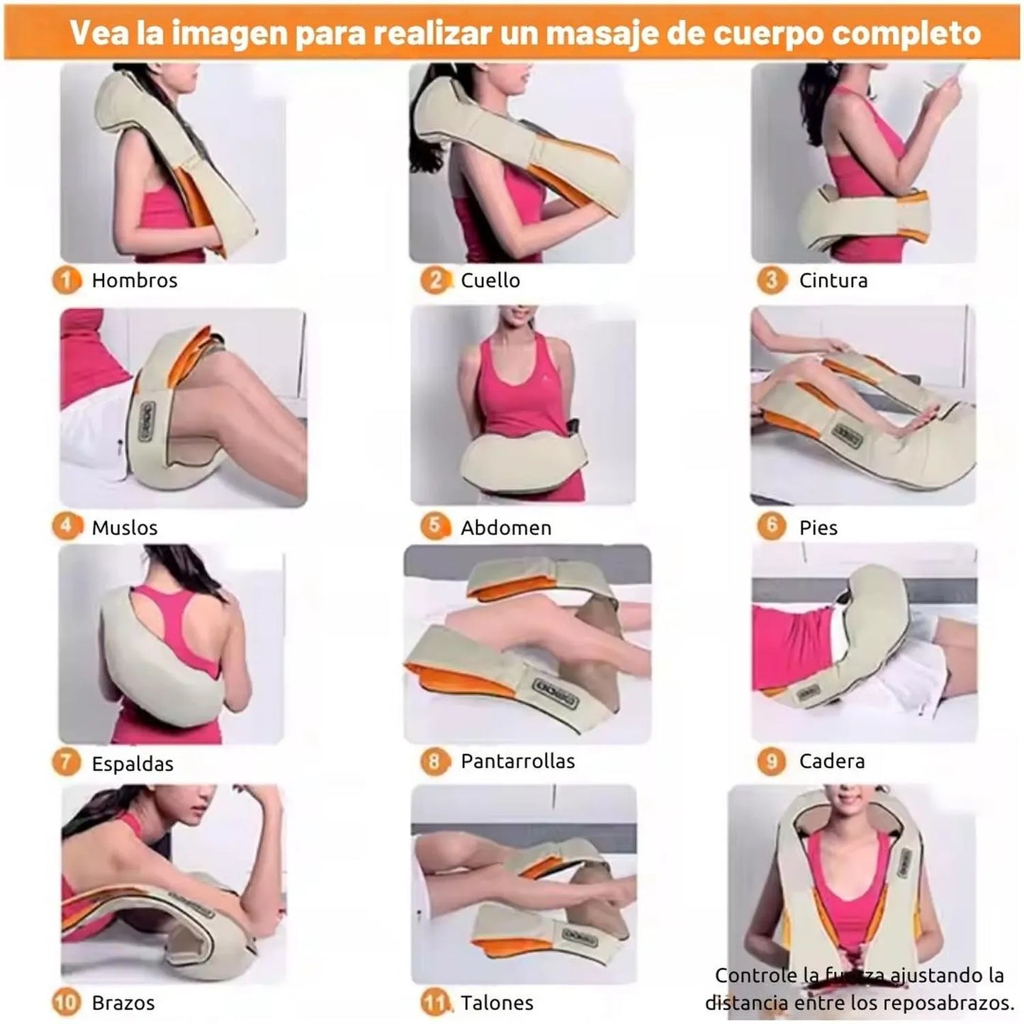RelaxMax 8D - Masajeador eléctrico multifuncional
